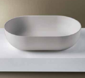 Lavabo solid surface top oval Betacryl 60 X 38 X 16 cm ext. Classic White