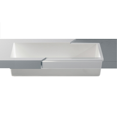 Lavabo solid surface Betacryl R10 60 X 34 X 12,5 cm Polar Alpi White