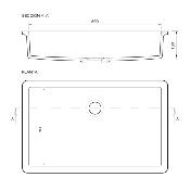 Lavabo solid surface Franke R5 50 X 30 X 10 cm Standard White