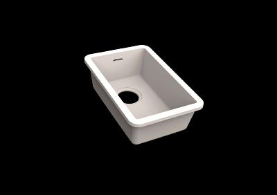 Fregadero Solid Surface Acrylic 25 X 40 X 14 cm Standard White