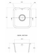 Fregadero Corian 267 x 320 x 170 mm Glacier White