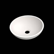 Lavabo semi esfera para integrar solid surface Acrylic Ø30 X 12 cm Standard White